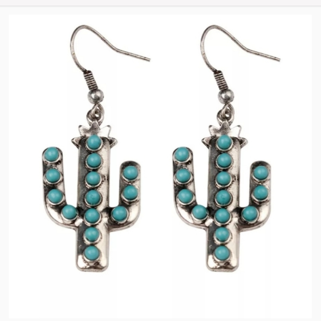 Bohemian Cactus Pendant Drop Dangle Earrings 24$